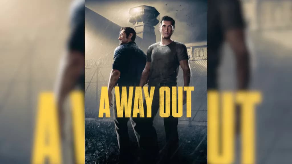 غلاف لعبة A Way Out يظهر الشخصيتين رئيسيتين أمام السجن